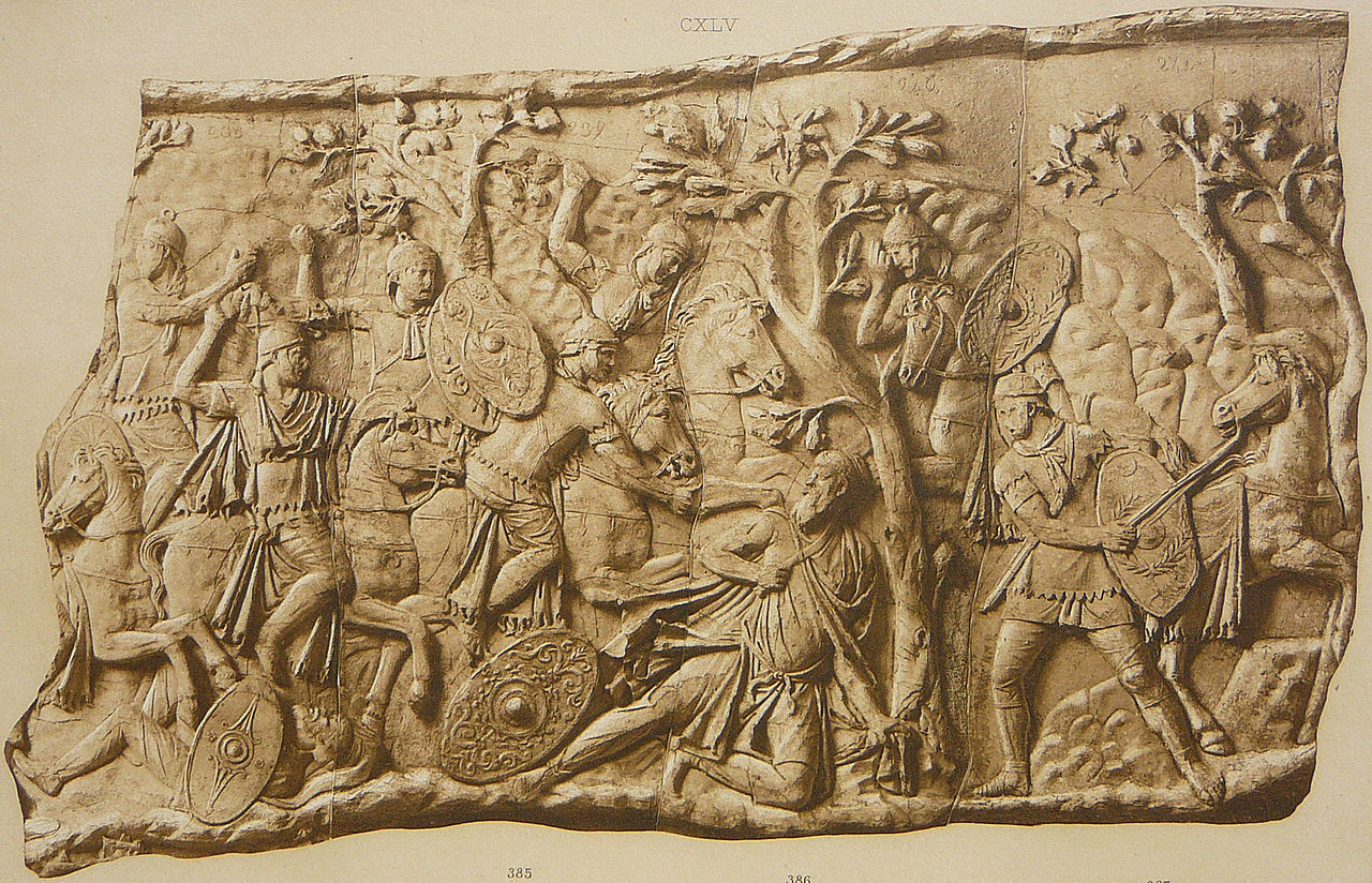 Смъртта на Децебал, изобразена на Траяновата колона.
