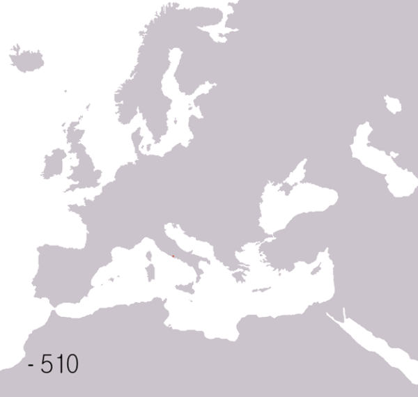Територията на римската държава - от кралство, през република до империя. Източник: Vox