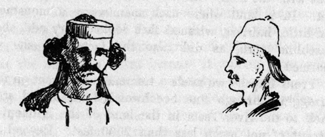 Двама албанци. 1909 г. Рисунка: Мери Дъръм 