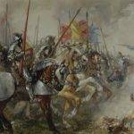 Картината – Крал Хенри V в битката при Аженкур, 1415г., от Джон Гилбърт