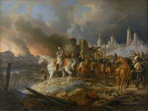 Албрехт Адам (Германия). Наполеон в горящата Москва, 1841 г.
