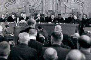 Заседание на Първи състав на Народния съд, декември 1944 г.