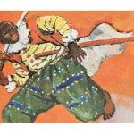 Рисунка на Ясуке в детска книжка, илюстрирана от Kurusu Yoshio