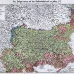 Етноложка карта на бълграското етнически землище, издадена на немски език от българските професори (1915 г.). Източник: Macedonia Kroraina