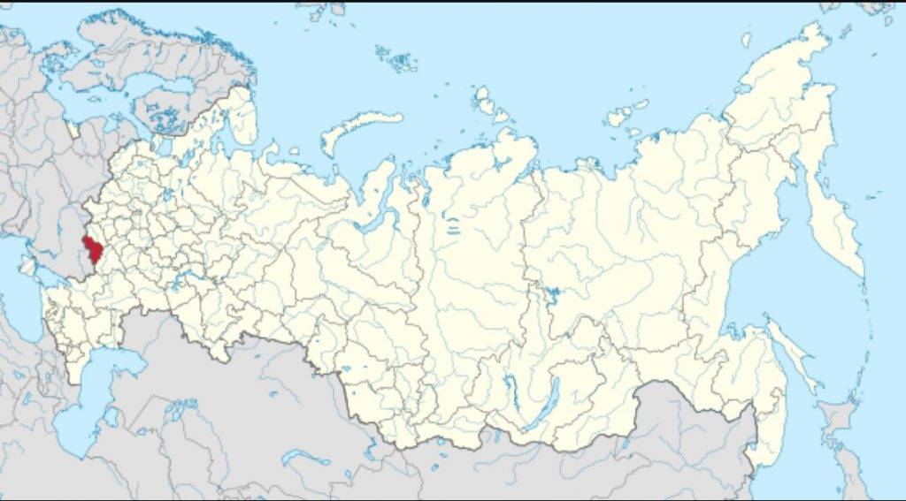 Белгородска област на територията на Руската федерация. Границите не са променяни от 1954 г.