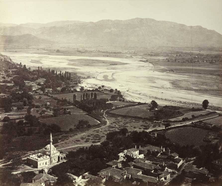 Изглед от крепостта в Шкодра в югоизточна посока, август 1863 г.