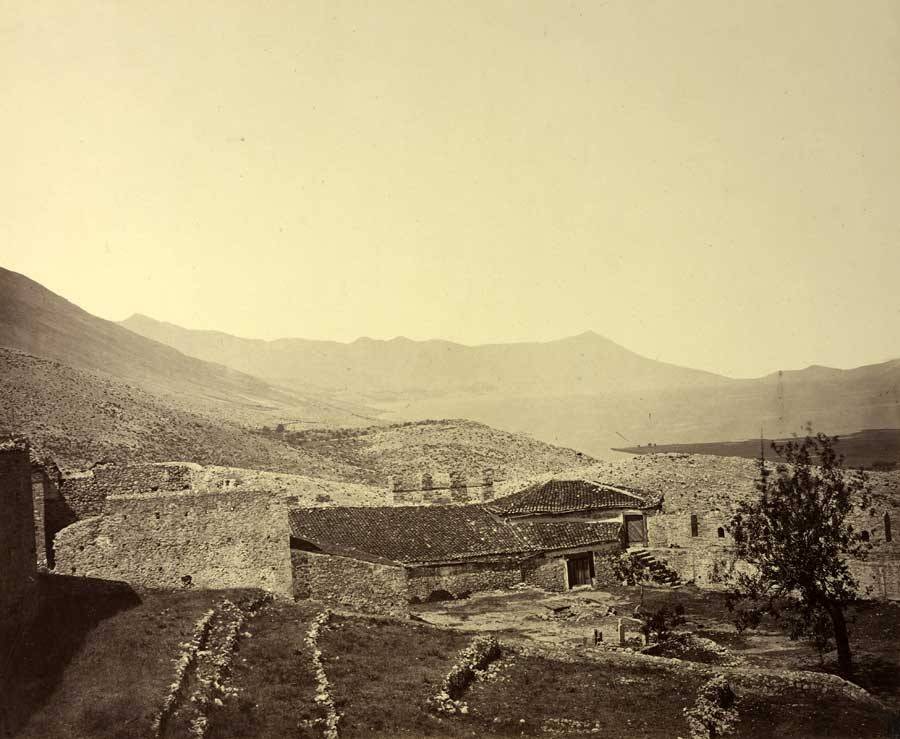 Изглед от крепостта в Шкодра към езерото Шкодра, август 1863 г.