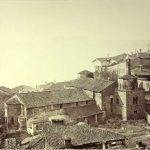 Катедралният храм Св. София в Охрид (тогава превърнат в джамия и с минаре), ноември 1863 г.