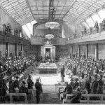 Интериор на Камарата на общините, Лондон, 1843 г.. Илюстровани лондонски новини. Сканирана от Philip V. Allingham, 2006